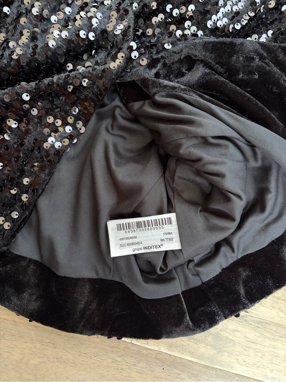 Zara Black Sequin Festival Vest Medium - Picture 6 of 8